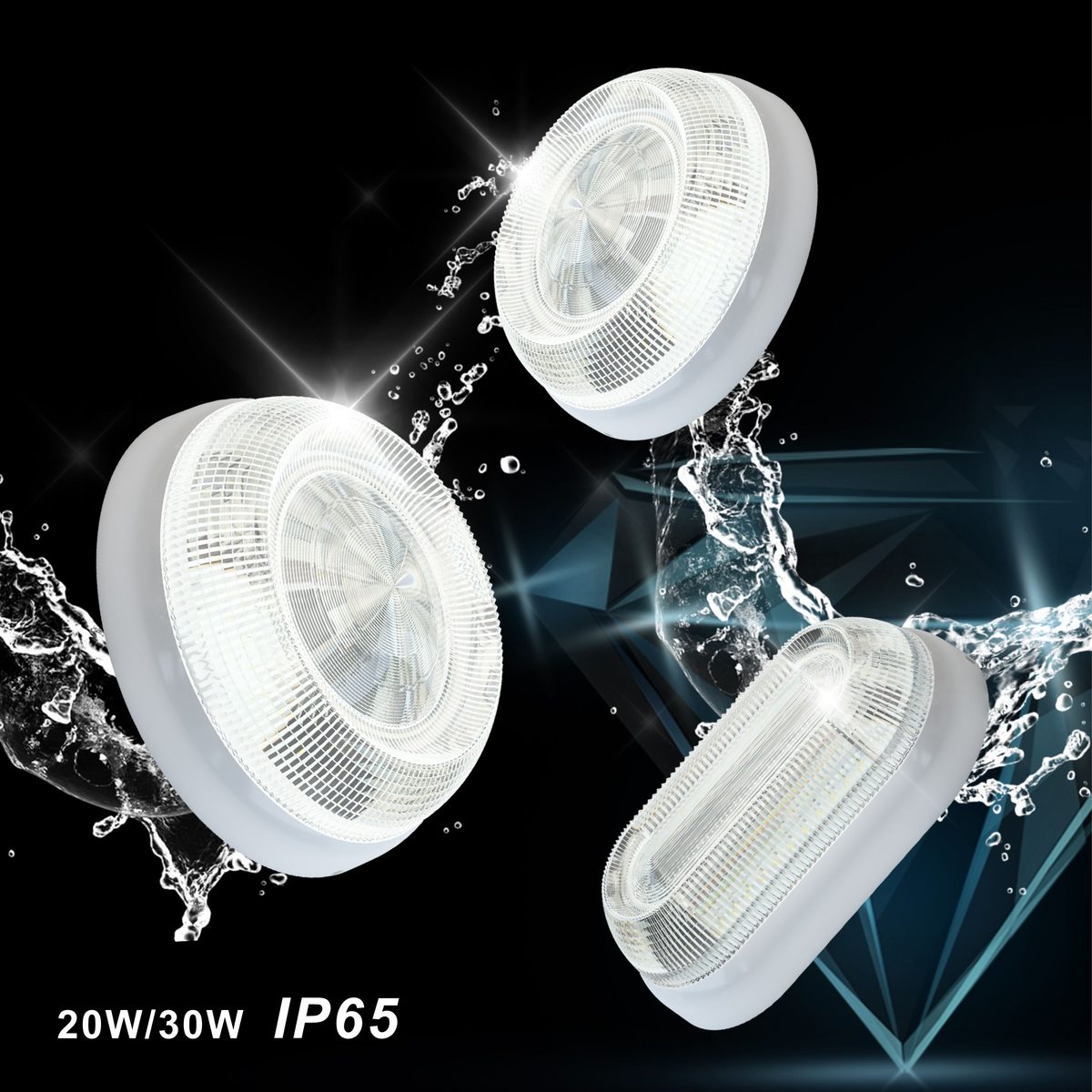 جلب مطري شفاف لد LIPER VICTORIA 6500K 20W IP65 4