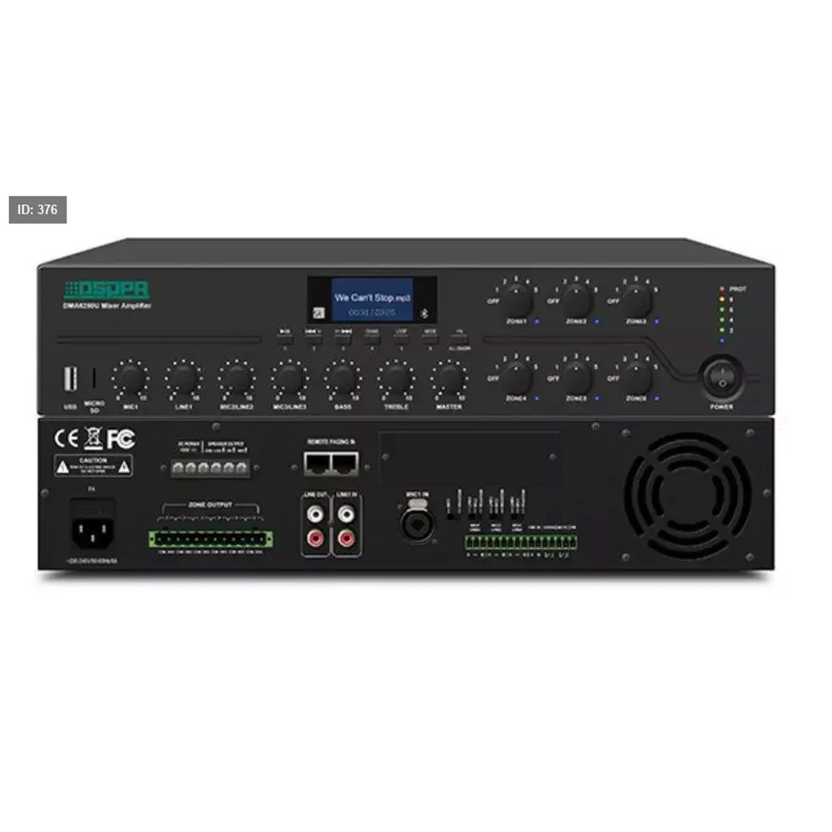 DMA6350U 350W 6 Zones Digital Mixer Amplifier with Remote Paging Station