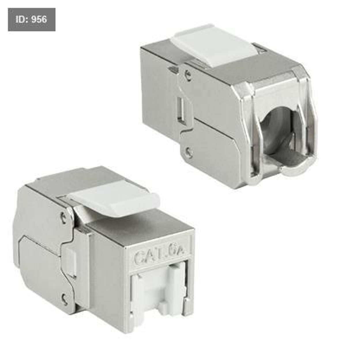 CAT7 FTP Keystone Jack (180°, Toolless)