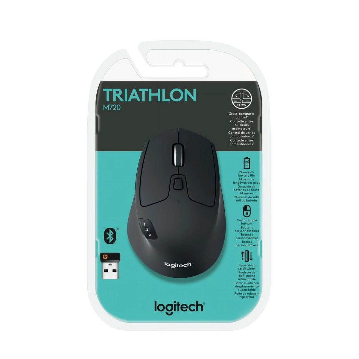 Logitech M720 Triathlon Multi-Computer Wireless Mouse