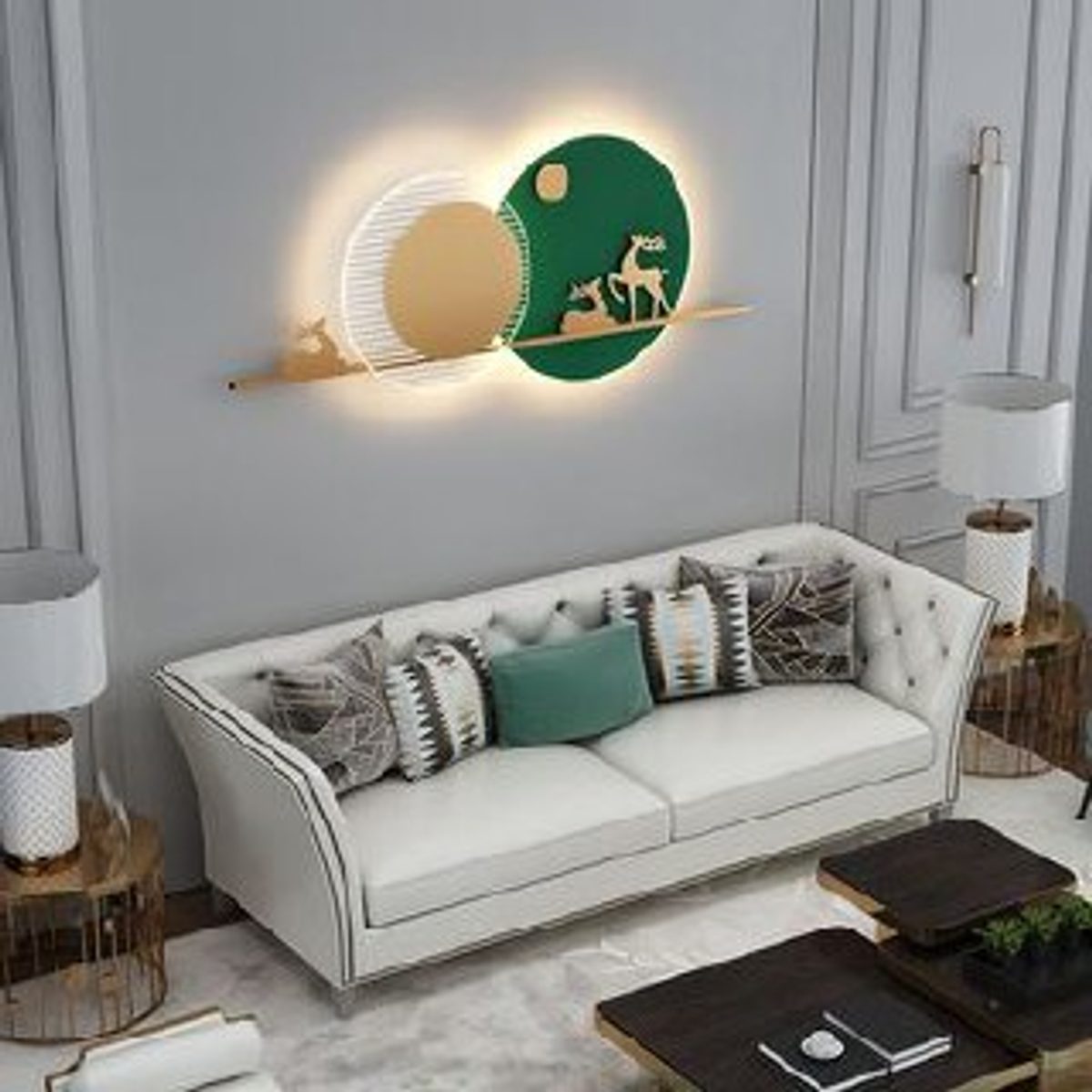 ثرية جنب B6037 / D1000 4000K 24W 100*52CM 2