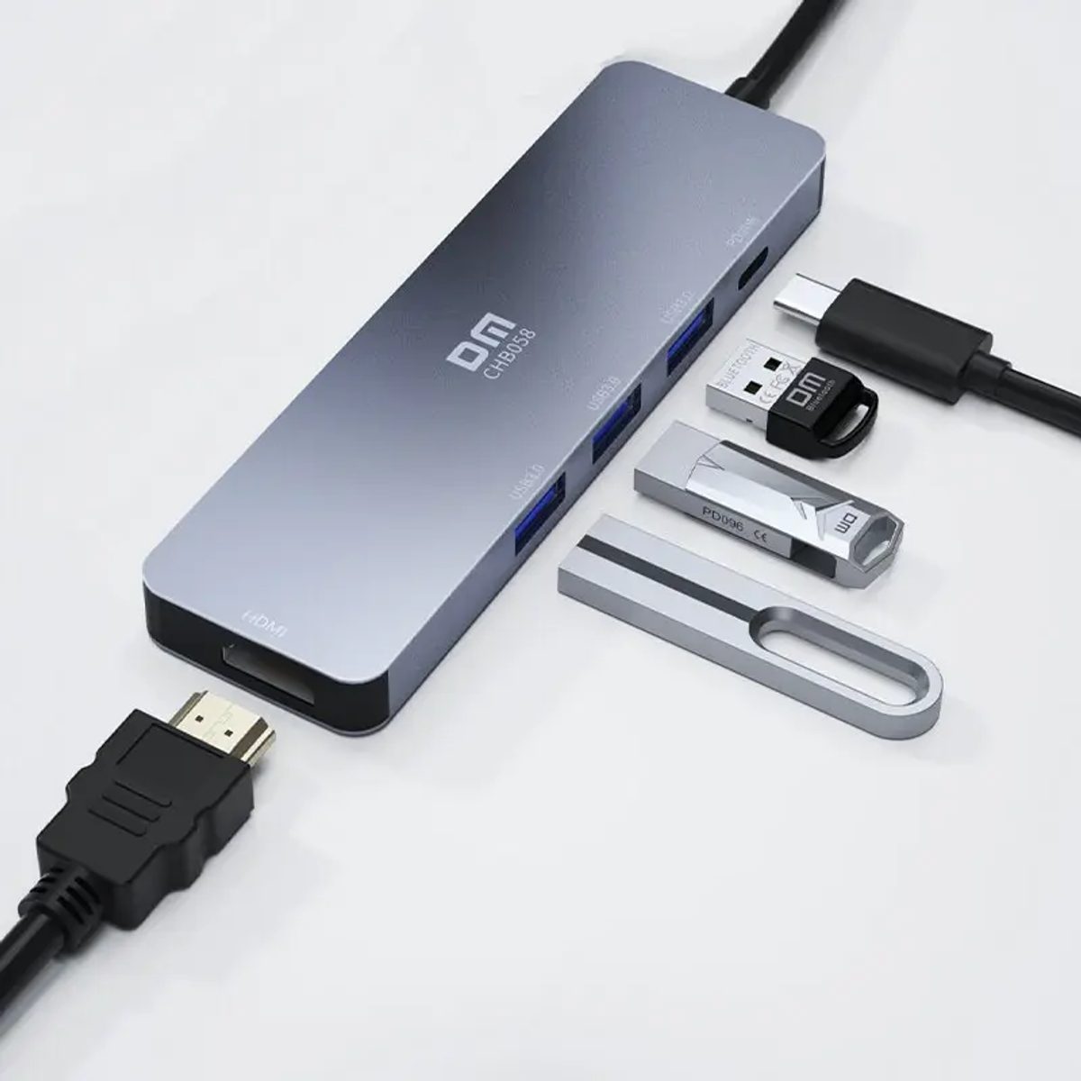 DM CHB058 5-in-1 USB3.0 Hub Docking Station موزع 3