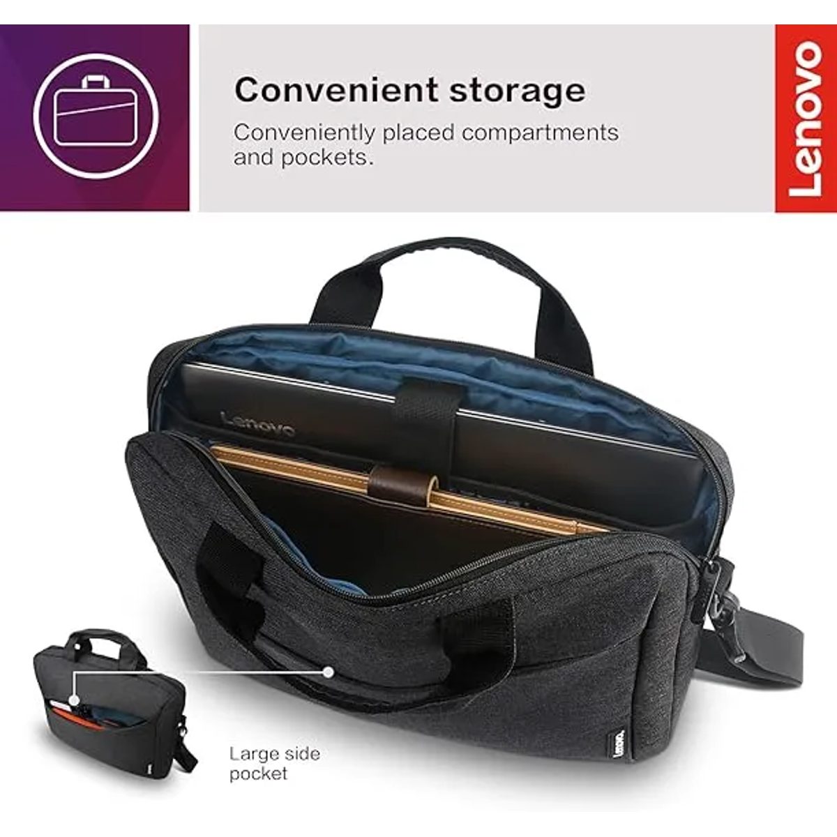 lenovo 15.6 Laptop Casual Toploader T210 حقيبة لابتوب 2