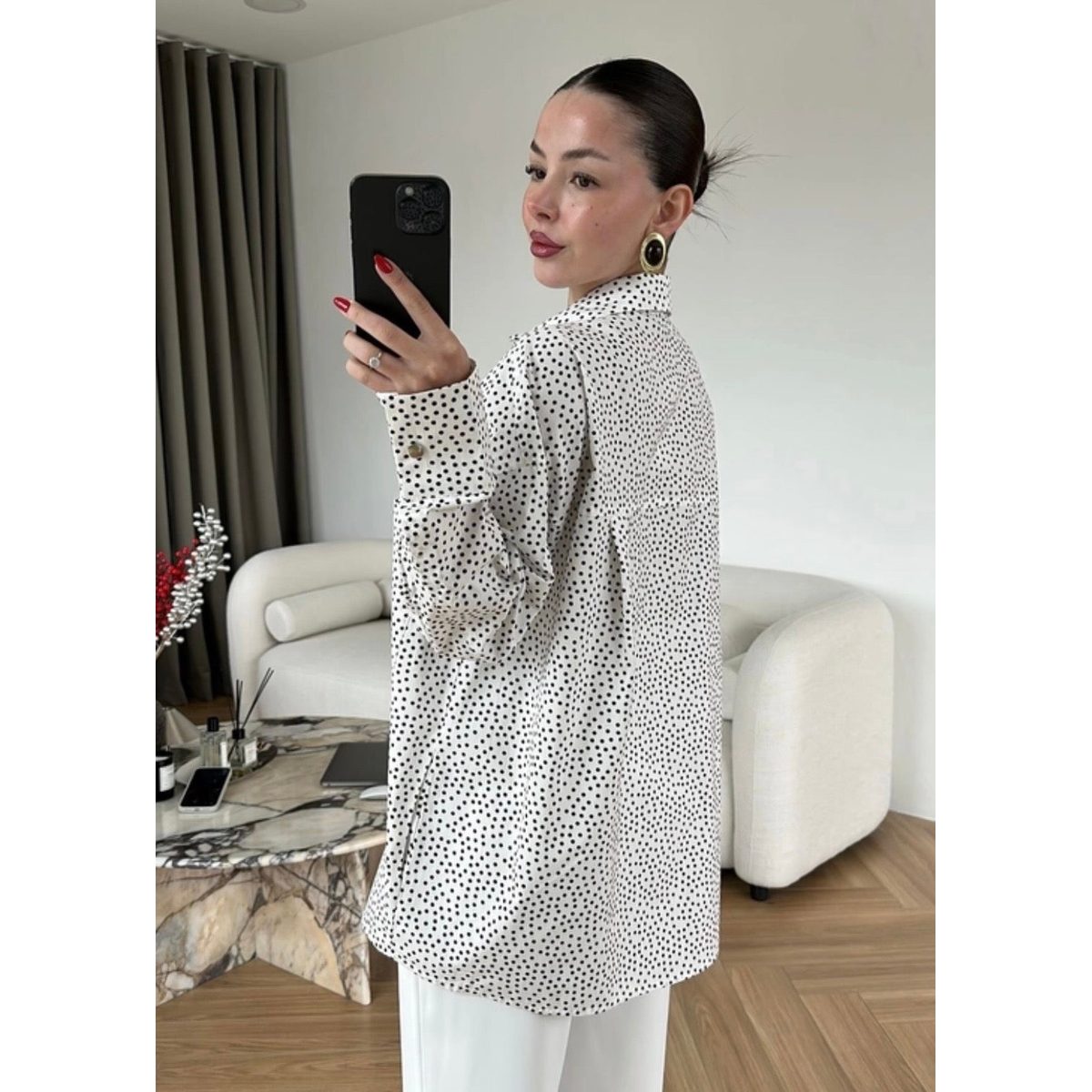 قميص Snap Polka Dot كاجول 3