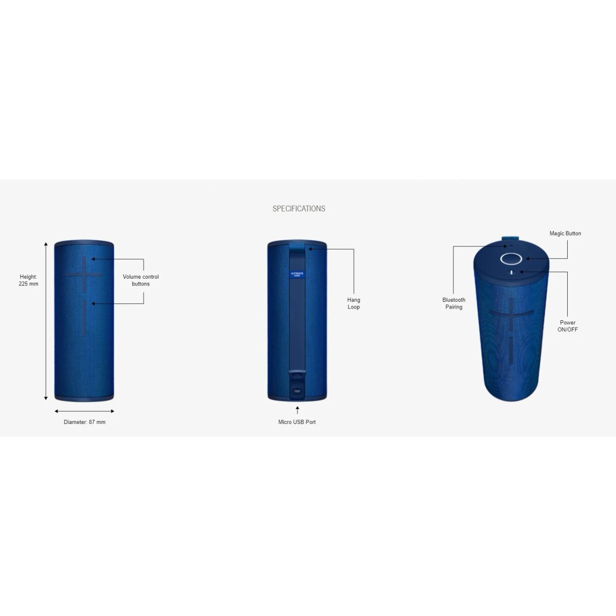 Logitech MEGABOOM 3 Wireless Bluetooth Speaker-سماعة بلوتوث سبيكر 5