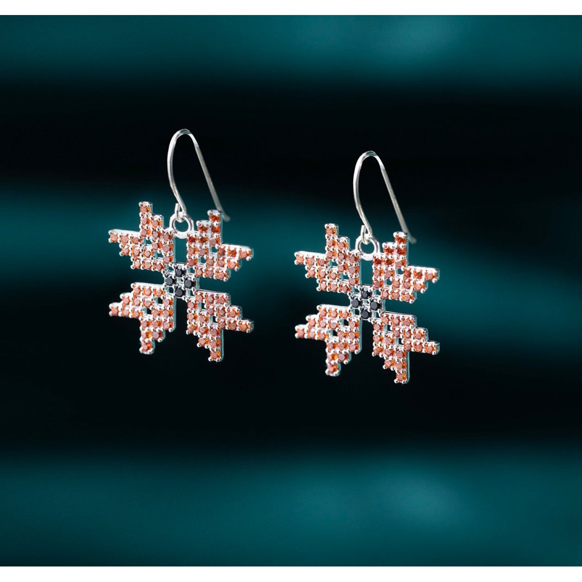 Star of Palestinian Tatreez Earrings