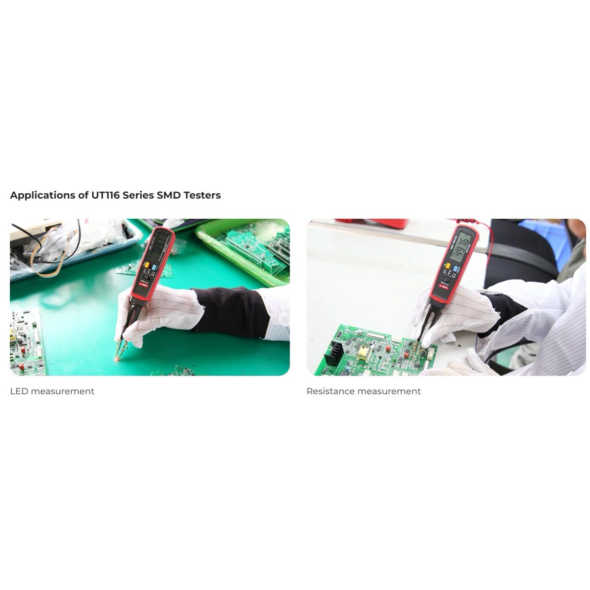 UNI-T UT116A SMD Testers-جهاز قياس العناصر على اللوحة الاكترونية حتى 36 فولت 2