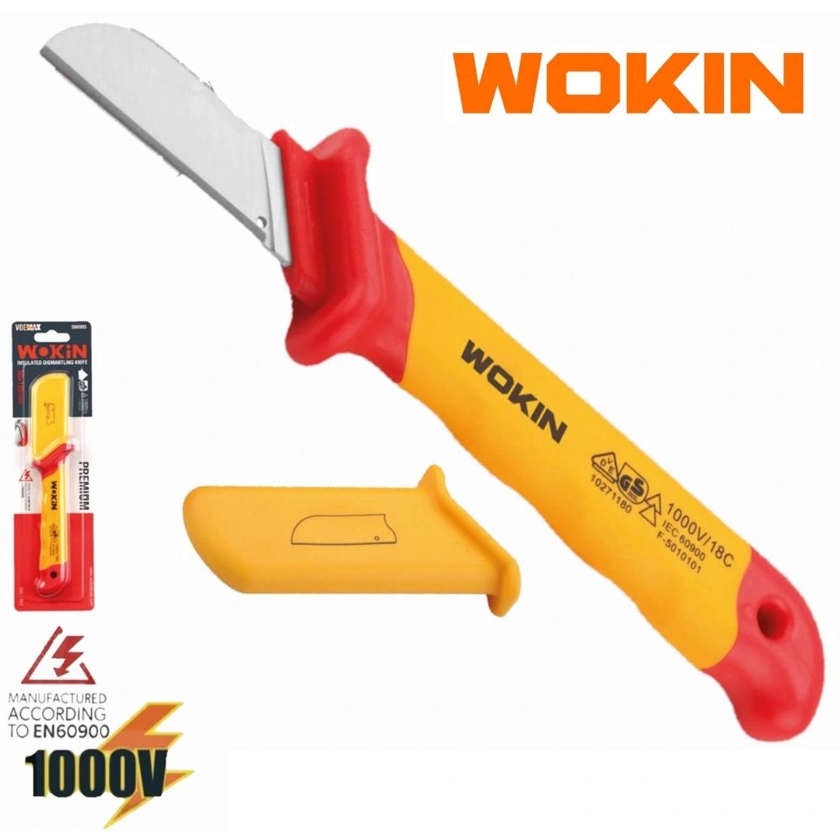 WOKIN 566901-سكين كهرباء معزولة راس مستقيم