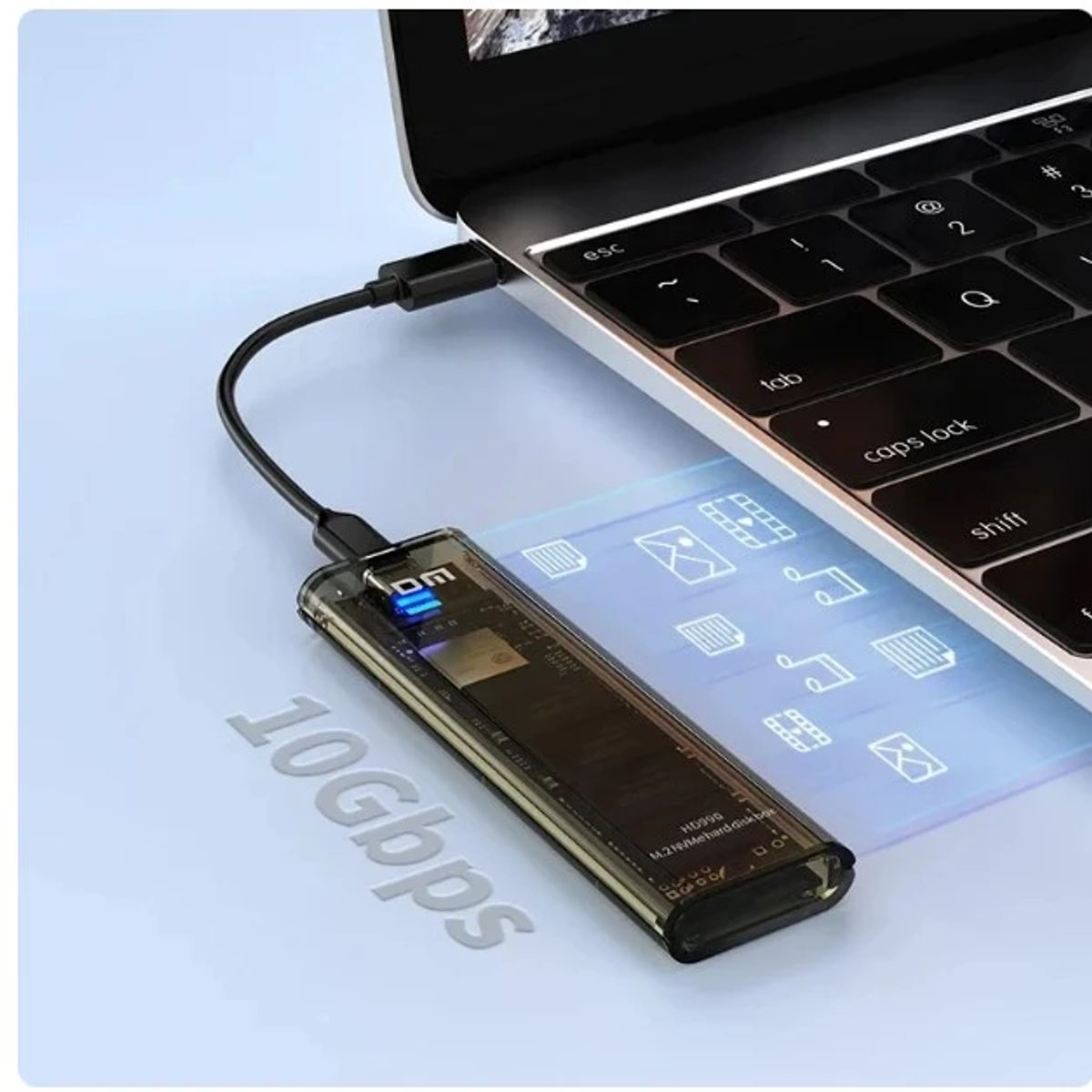 DM HD990 M.2 NVME TYPE-C 3.2 SSD Enclosure حاضنة 3