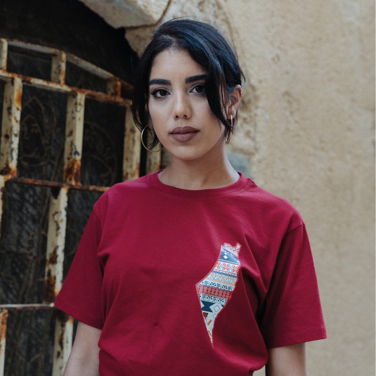 تيشيرت - خريطة فلسطين تطريز 2