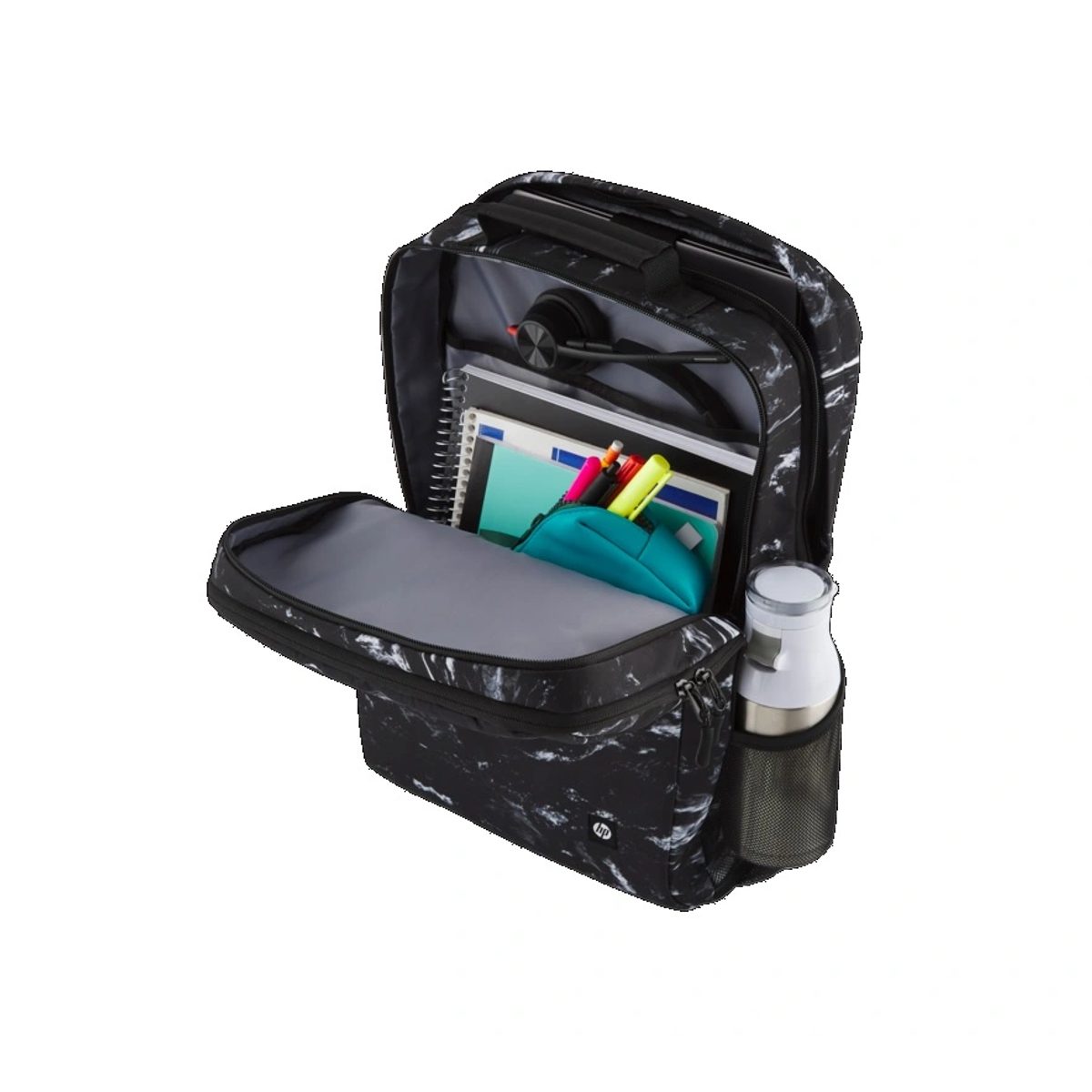 HP Campus XL Marble Stone Backpack (7K0E2AA)حقيبة الظهر بتصميم منقوش عليه حجر الرخام 20 لتر 3