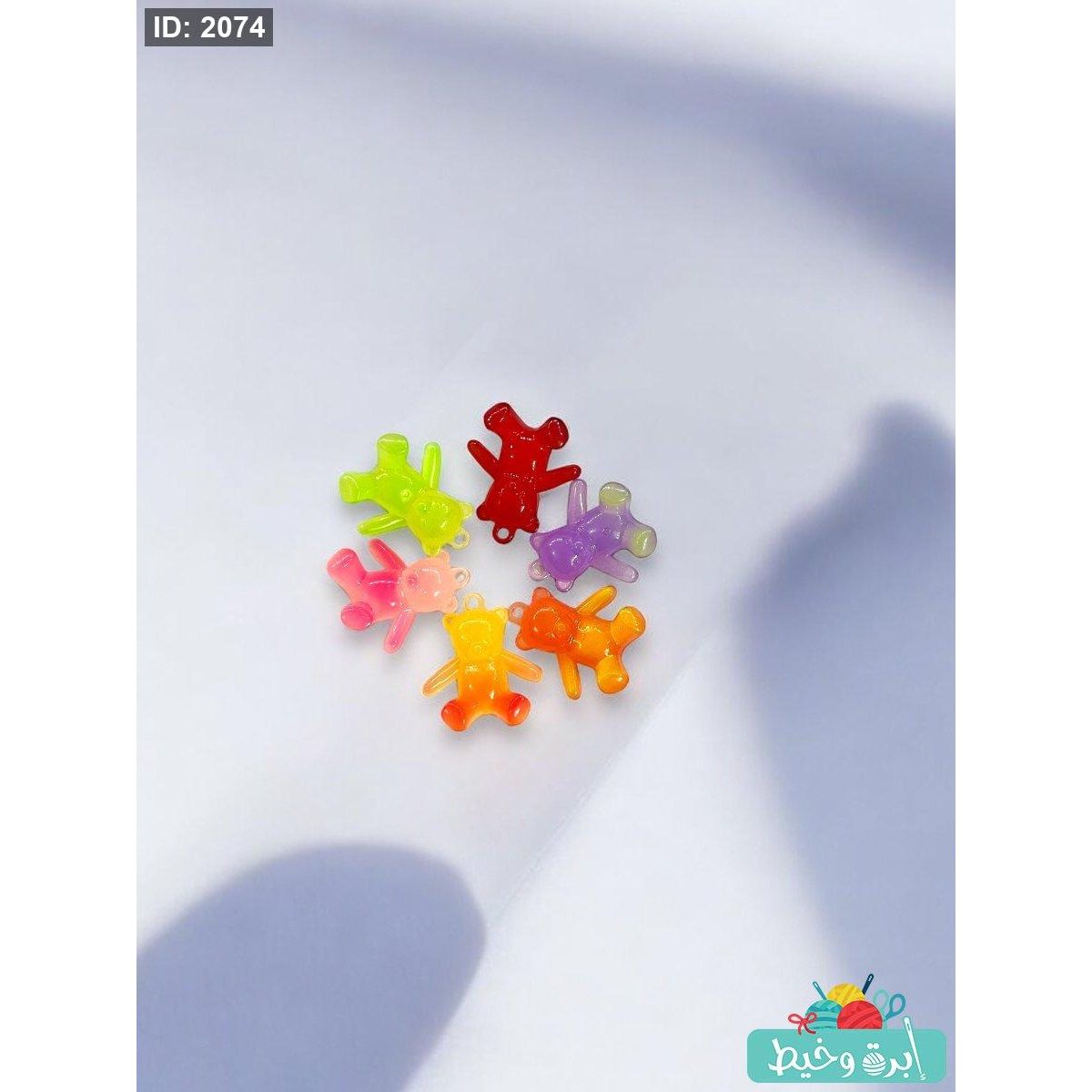 قطع ميداليات زجاج-دبدوب جالس
