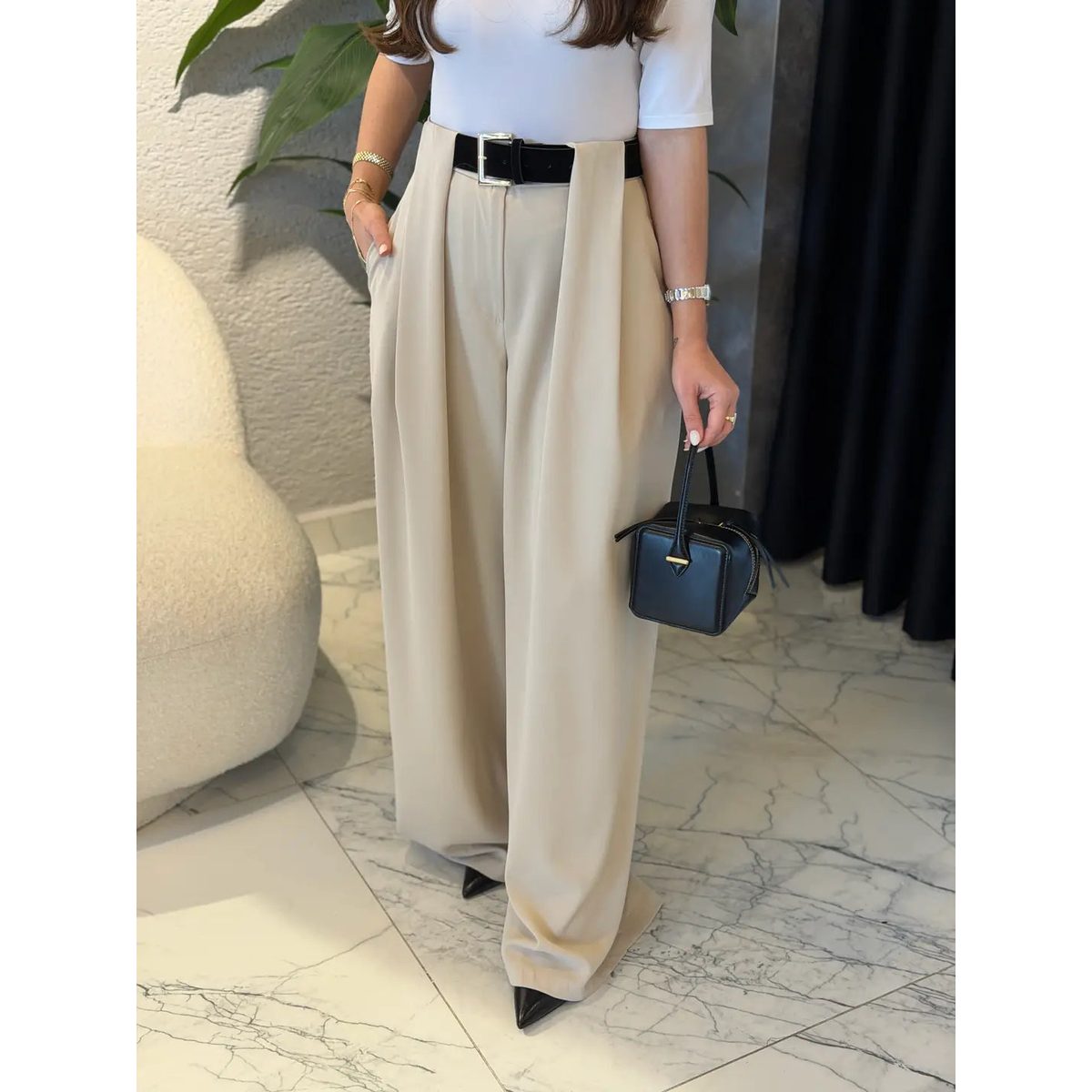 بنطلون Classic Pleated Elegance