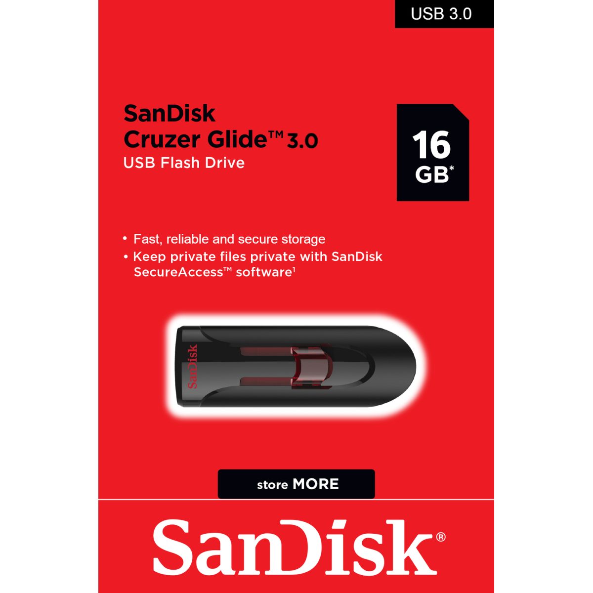 SanDisk Cruzer Glide 3.0 Flash Memory 16GB-فلاش ميموري16 جيجا