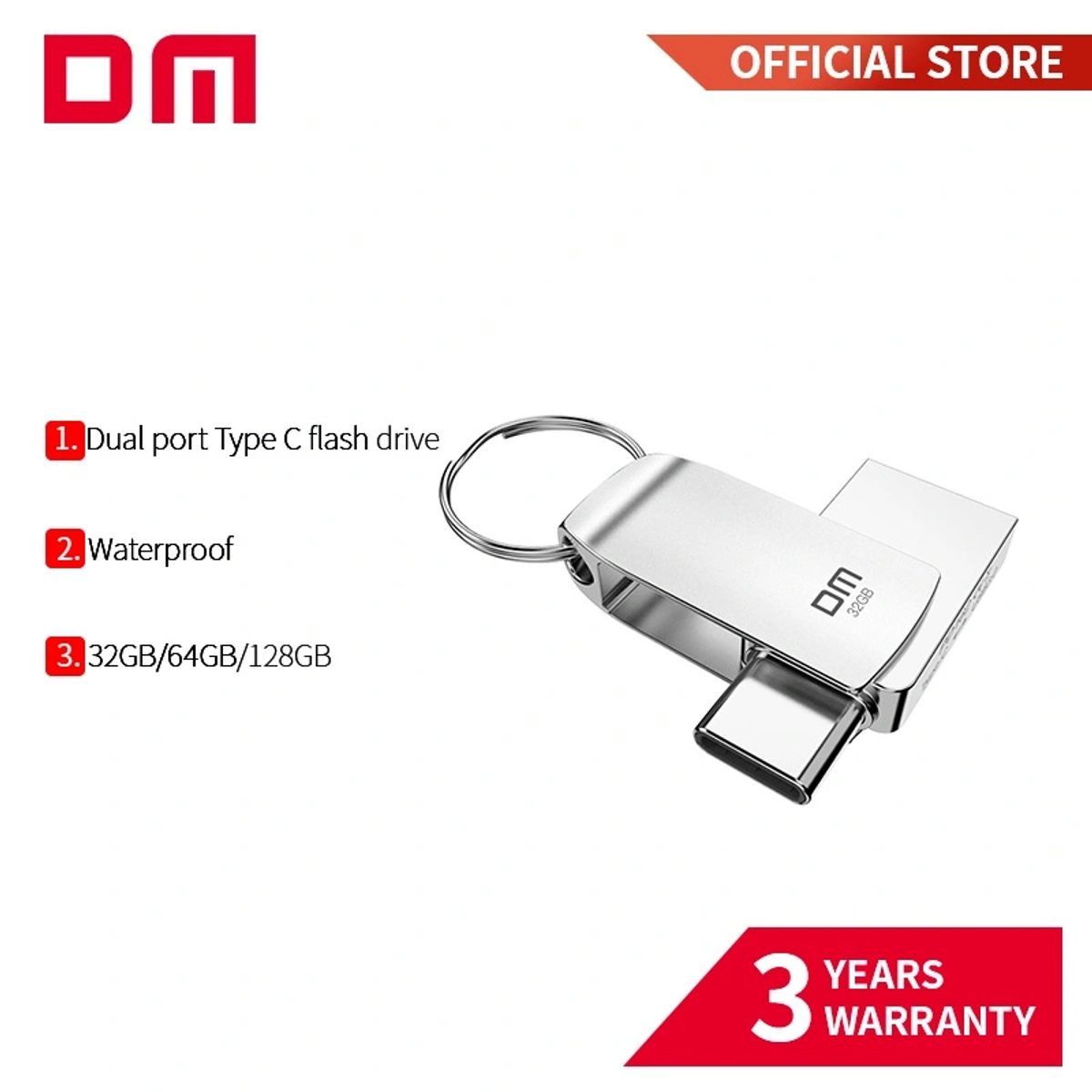 DM PD059 Flash Memory 32GB Type C – USB3.0-فلاش ميموري 32 جيجا 2