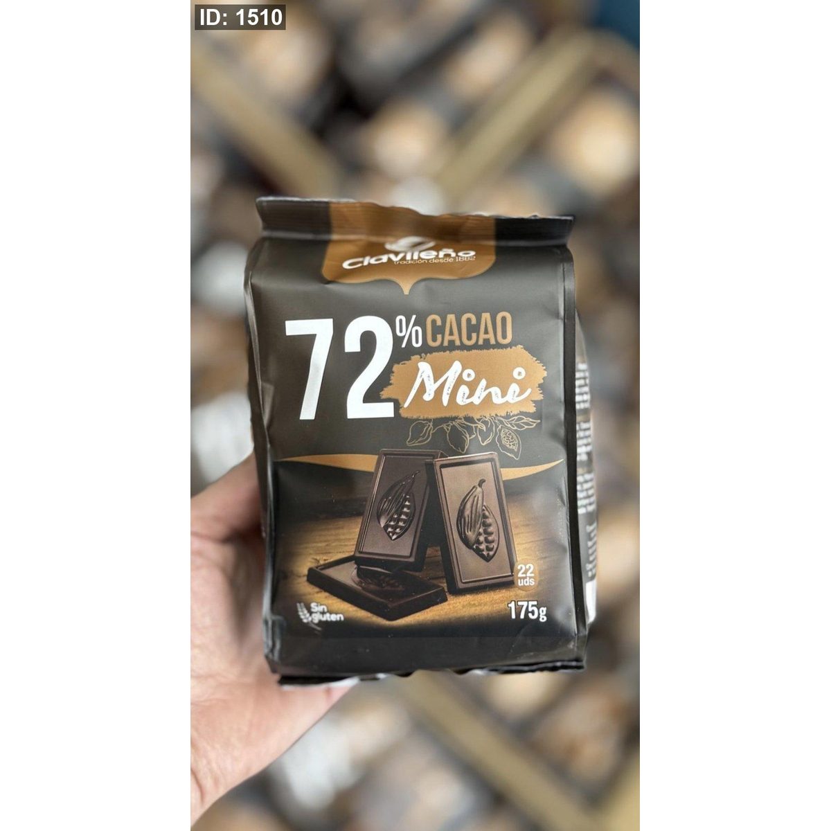 كيس شوكولاته ميني دارك اسباني 72٪كاكاو وخالي من السكر والجلوتين وزنه 175 غرام 🍫