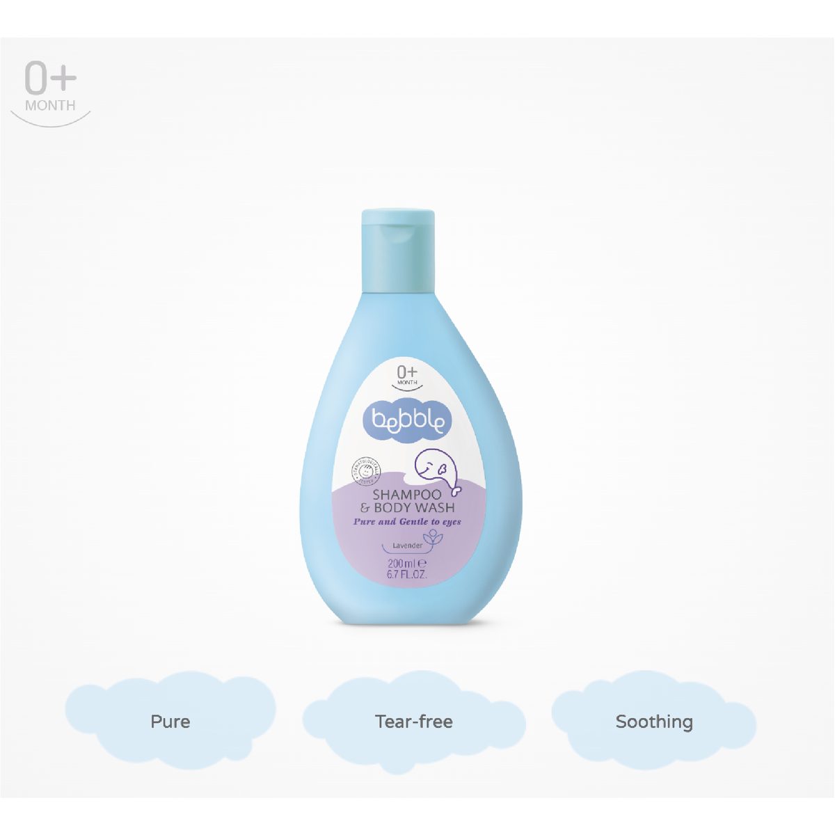 Bebble Shampoo & Body Wash Lavender 200ml 2