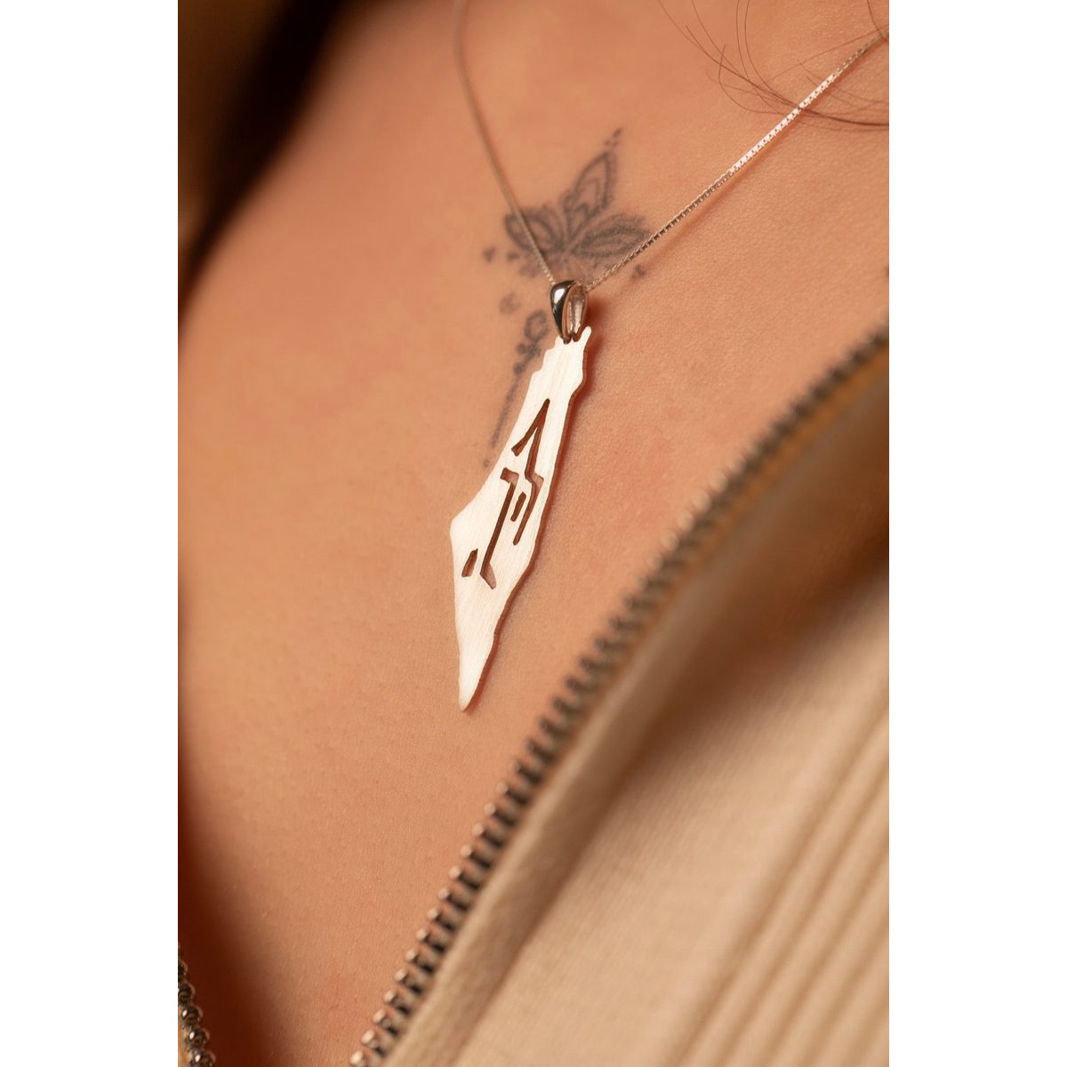 Map of Palestine Necklace 5