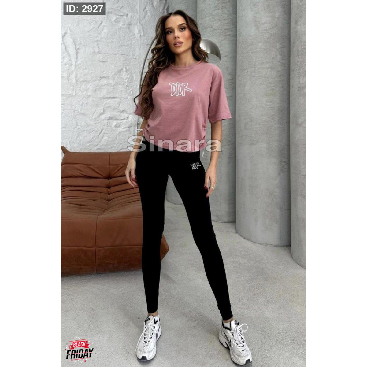 ترنج DIOR بلوزة قطن مع تايتس لايكرا 2