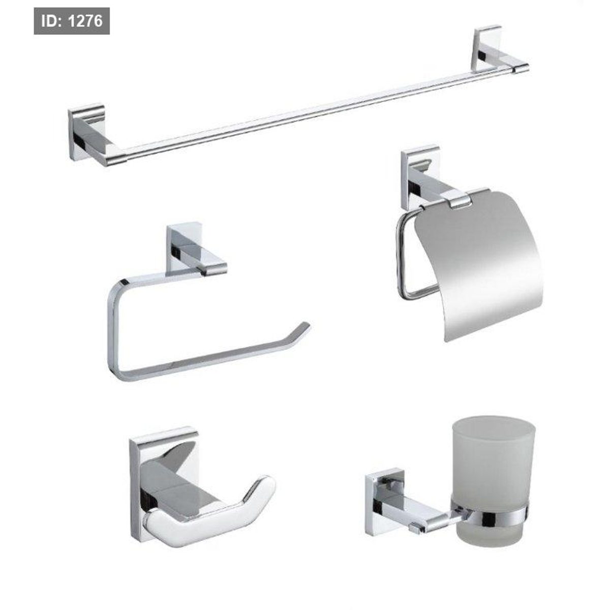 طقم اكسسوارات حمام 5 قطع سلفر