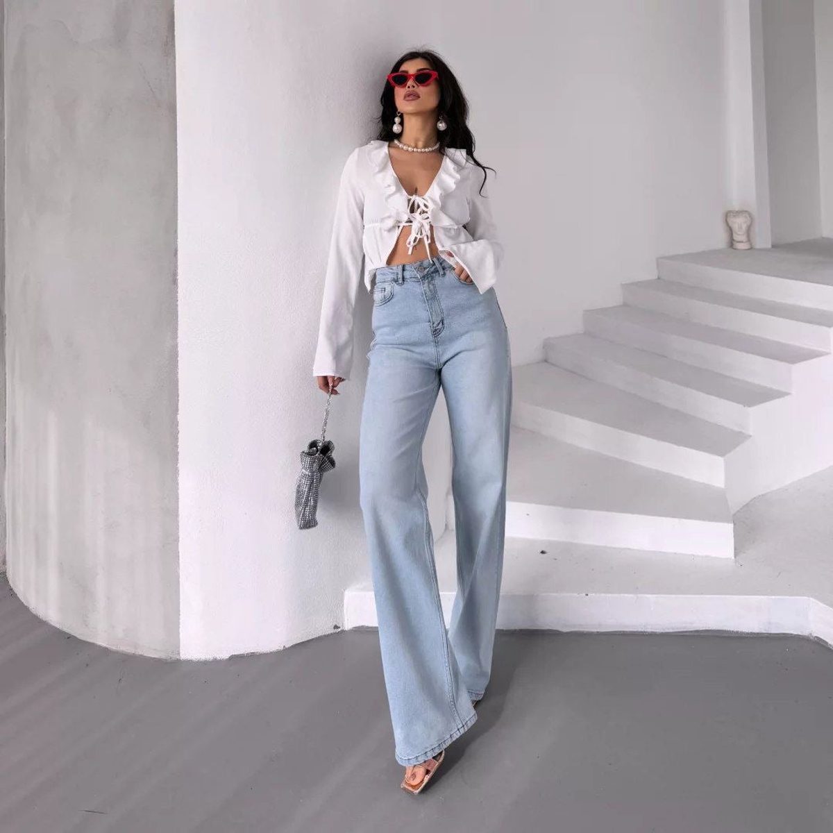 High Waist Wide Leg Jeans