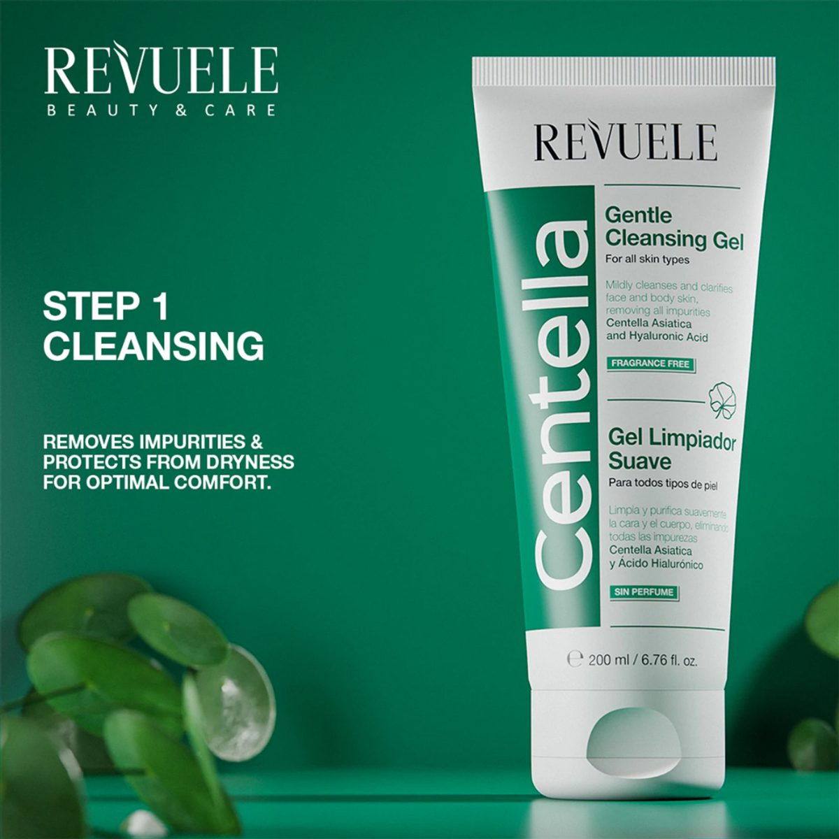 REVUELE CENTELLA GENTLE CLEANSING GEL, 200 ml 2