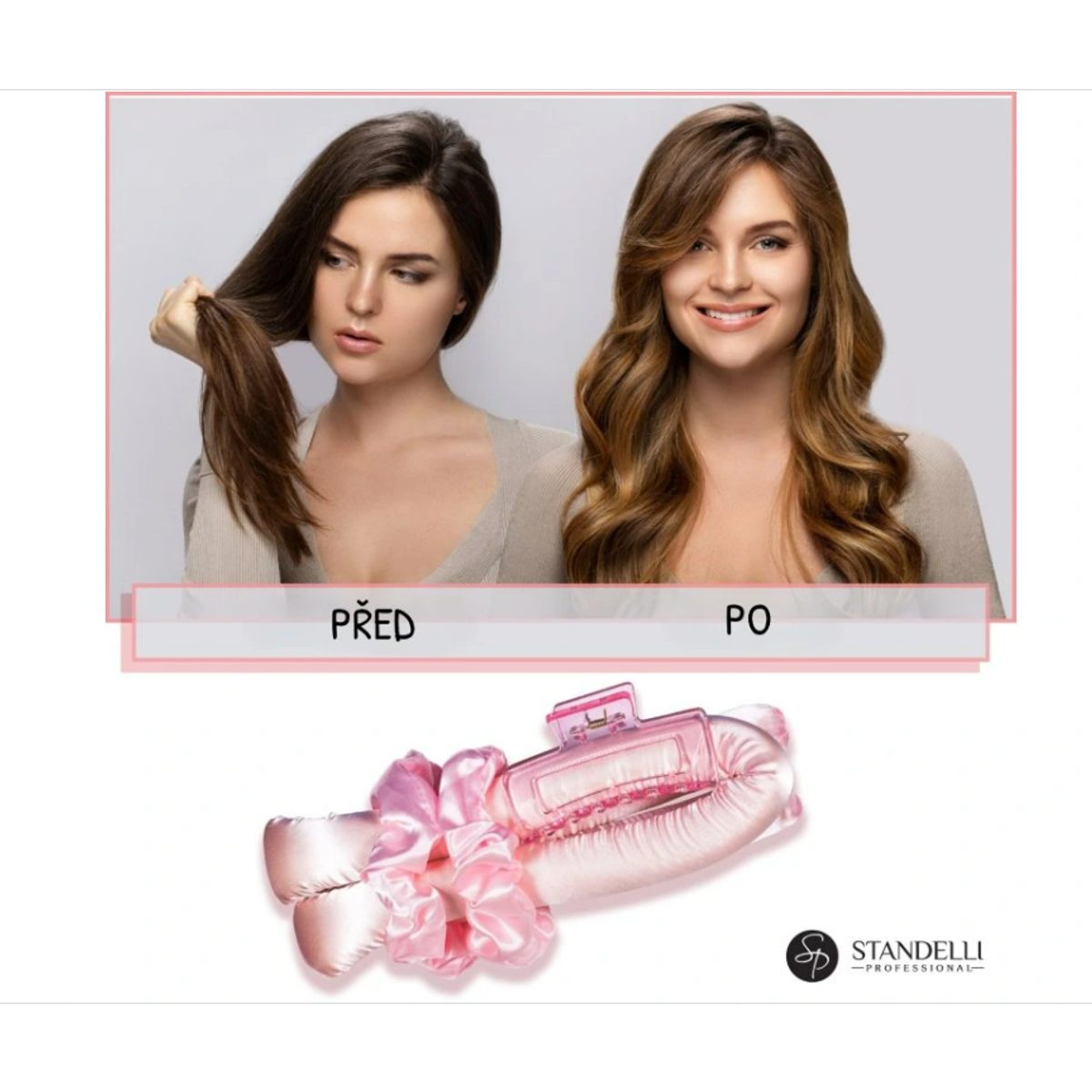 Standelli Heatless Hair Curler Set - Satin Pink 5