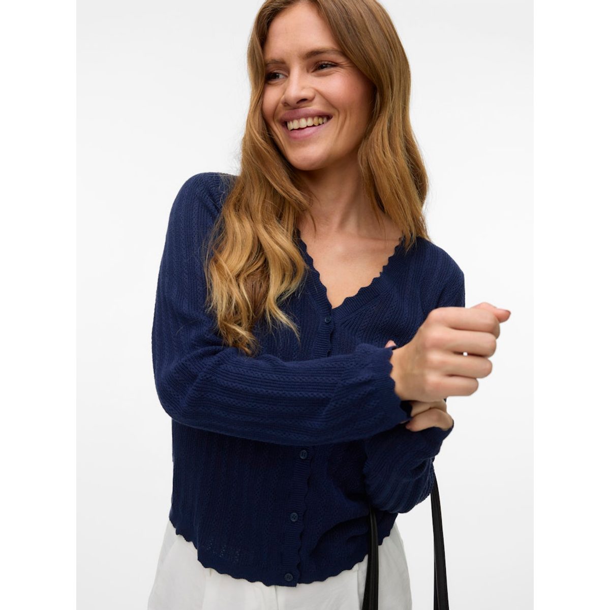 POINTELLE V-NECK CARDIGAN 2