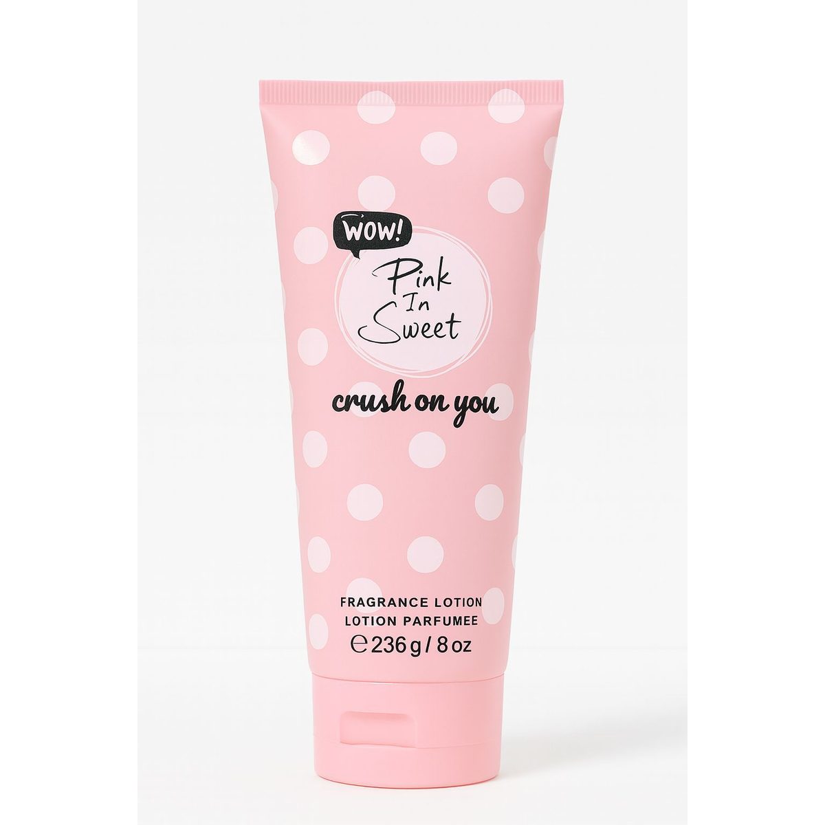 WOW! Pink In Sweet – Crush On You Fragrance Lotion – الحجم: 236 جم – يمنحك عطرًا يدوم لساعات مع ترطيب عميق