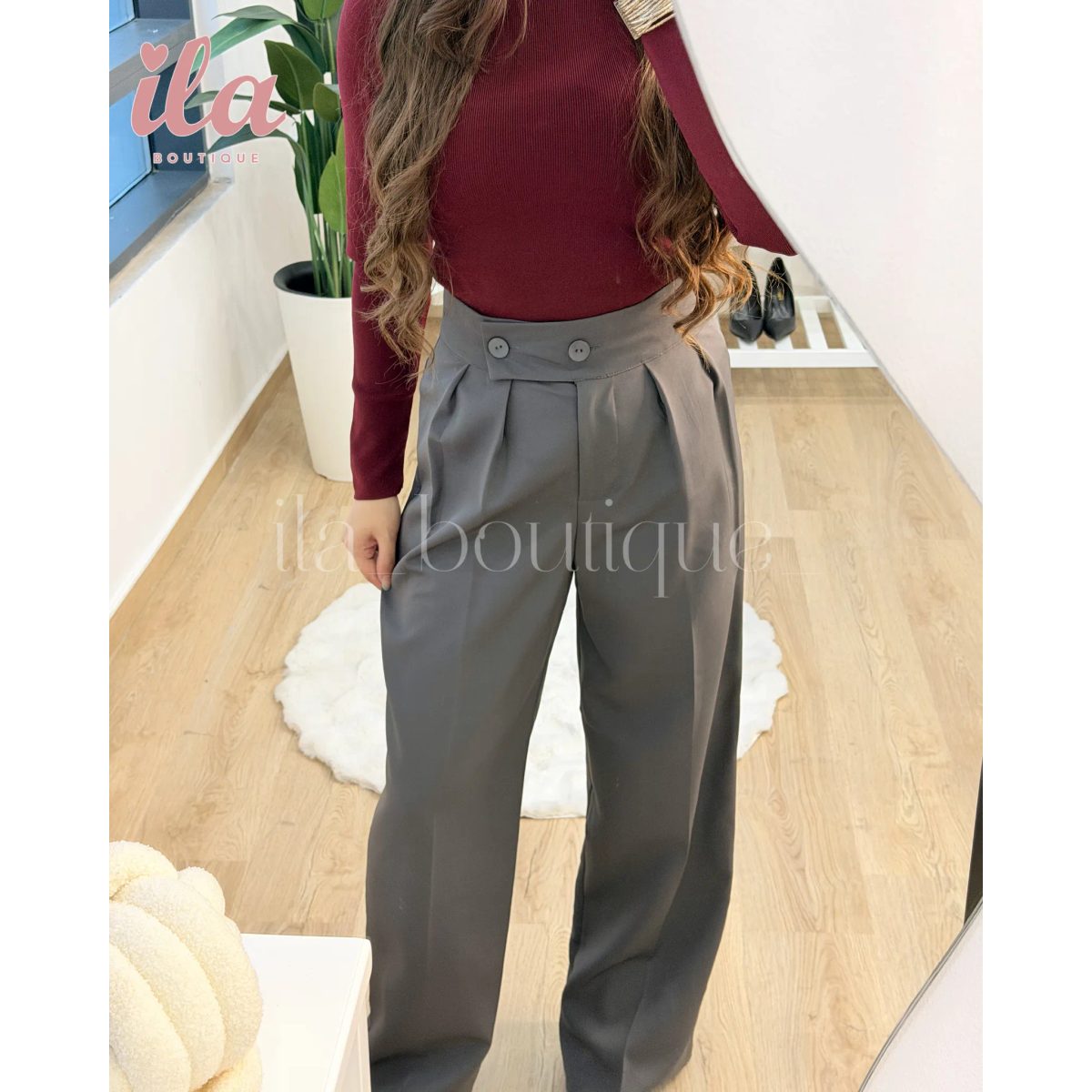 بنطلون قماش سكني رجل عريضة 2