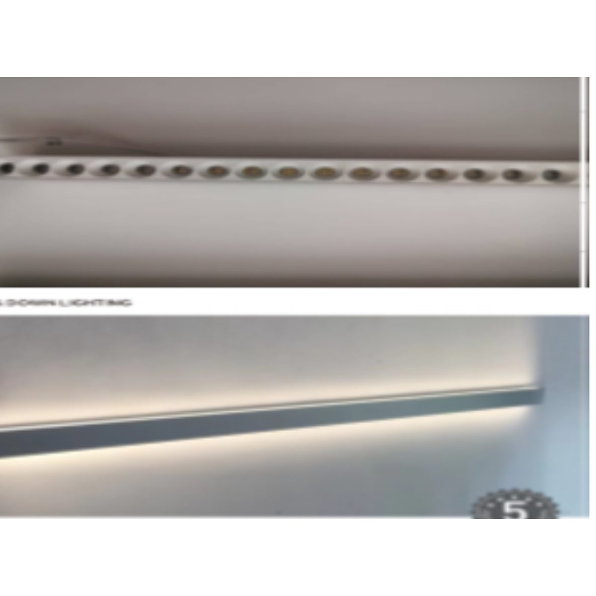 انارة ليد لينير عدسات اب داون LUTECA AKO D-XTD 3570 GLENS 10 + 50 W 120 CM 4000K WH + BK