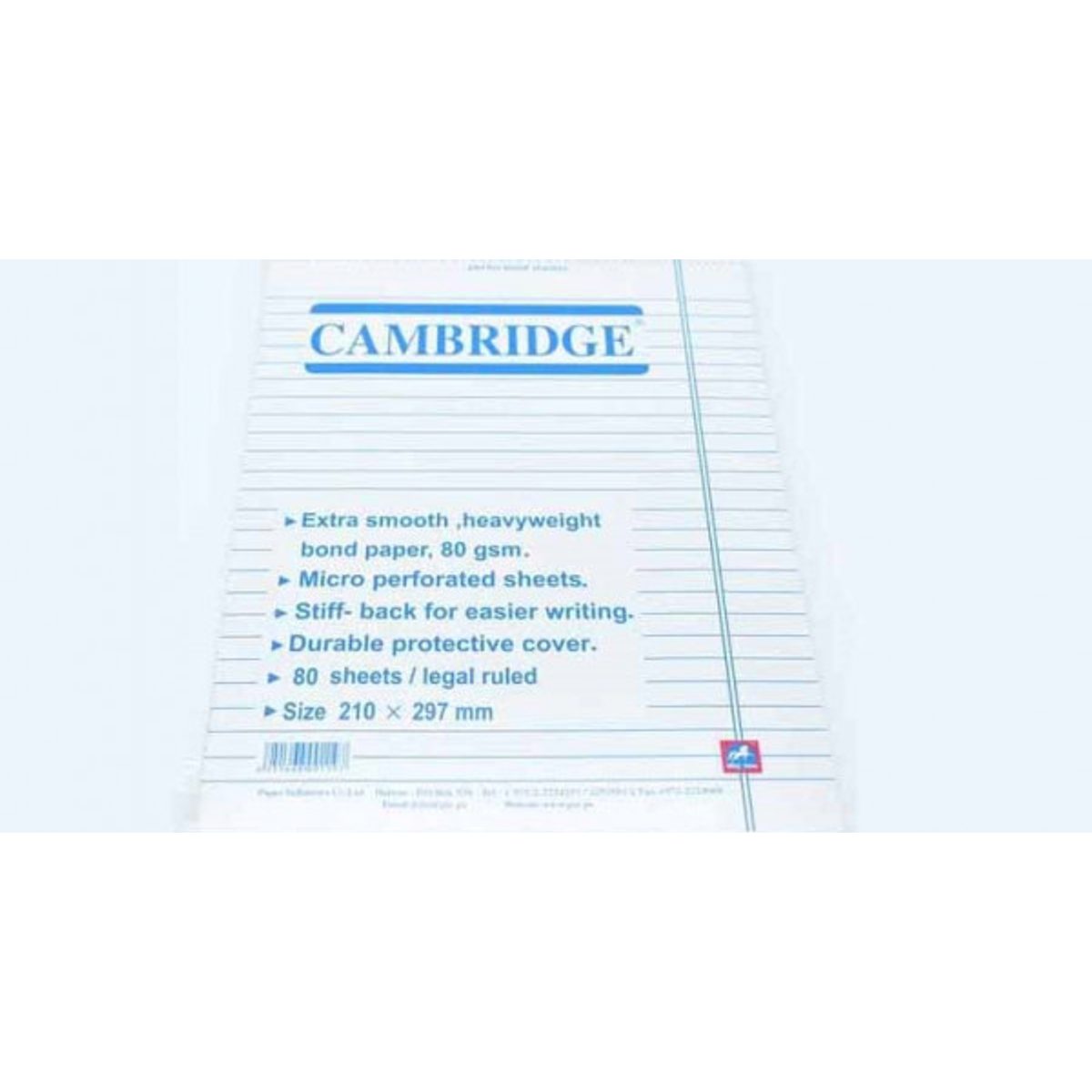 دفتر بلوك ورق أبيض سلك A4 CAMBRDGE