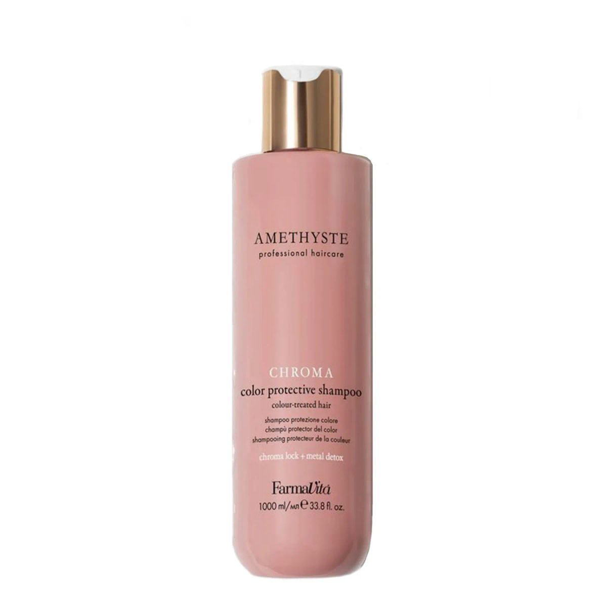 FARMAVITA AMETHYSTE CHROMA - Color Protective Shampoo — شامبو مخصص للشعر المصبوغ يحمي اللون من التلاشي ويعزز اللمعان وال