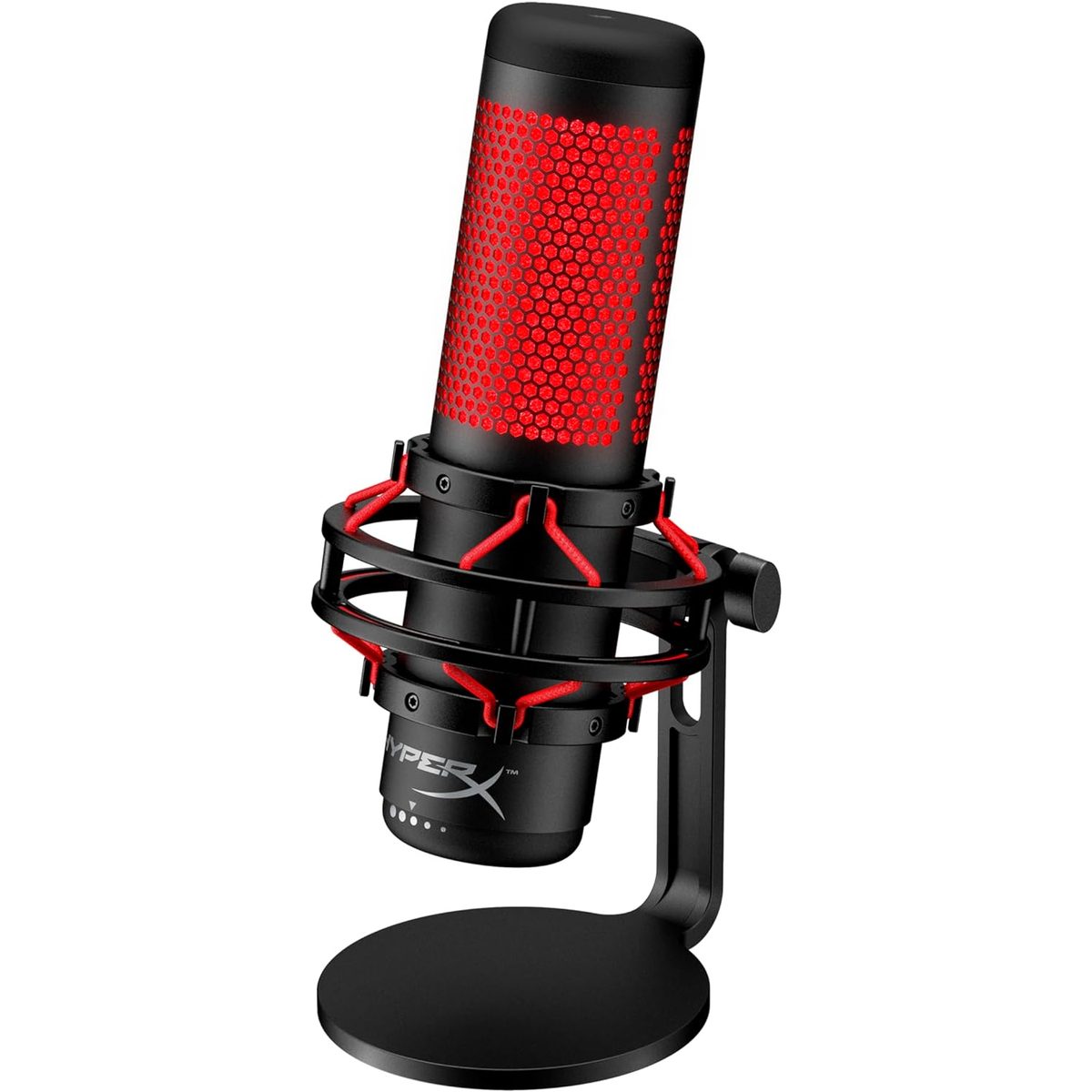 مايك HyperX QuadCast USB Microphone Red Lighting 4