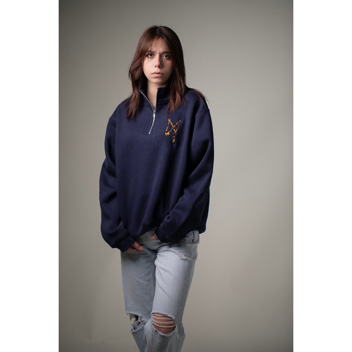 QUARTER ZIP SWEATSHIRT-MOQLI3A 2