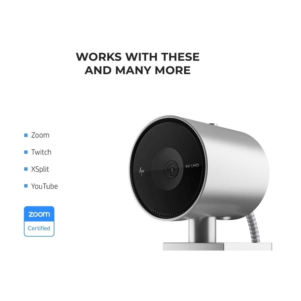 HP 950 UHD 4K Webcam (4C9Q2AA) كاميرا ويب احترافية 5