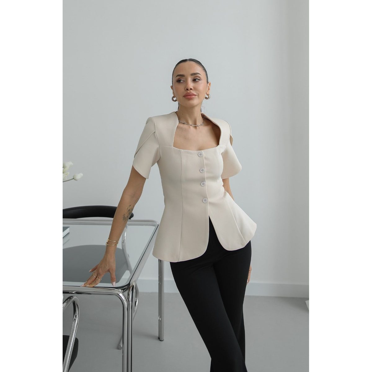 بلوزة Polka chic 2