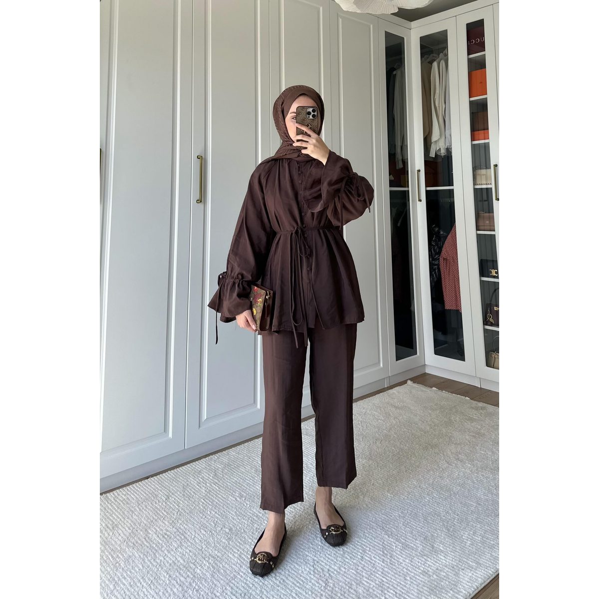 طقم قماش Tencel مع ازرار 2