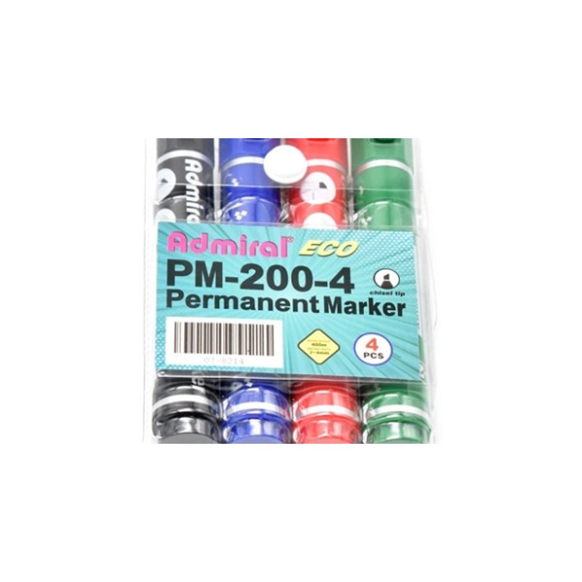 طقم أقلام فلوماستر ثابت 4 لون رقم ADMIRAL PM-200-4