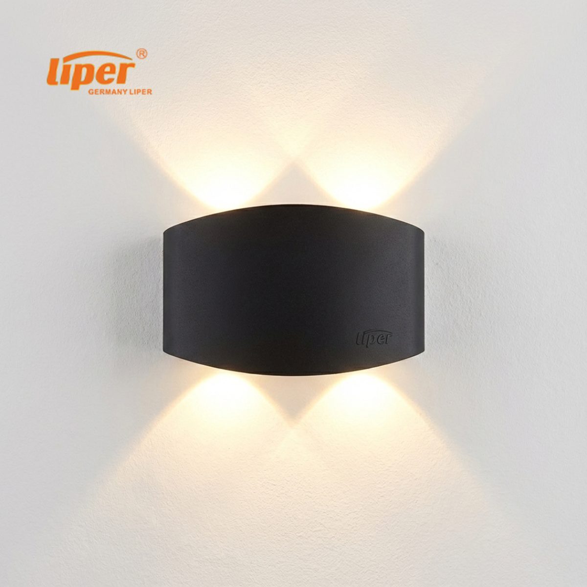 فانوس اب داون لد 1804 - 4 * 2 ww بدي اسود LIPER
