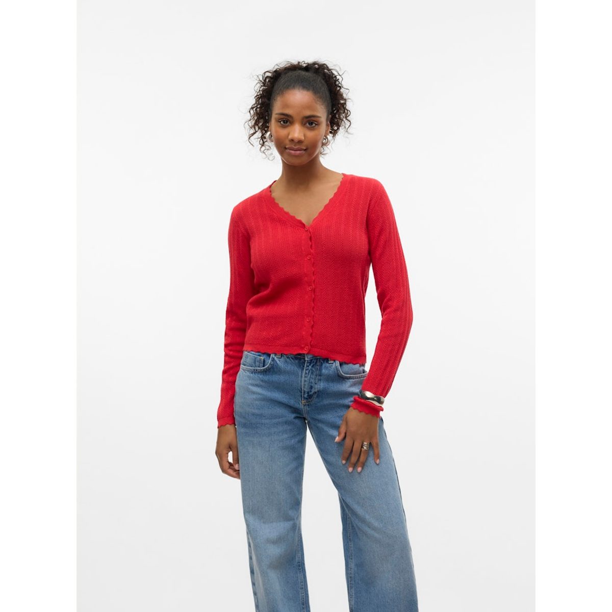 POINTELLE V-NECK CARDIGAN 3