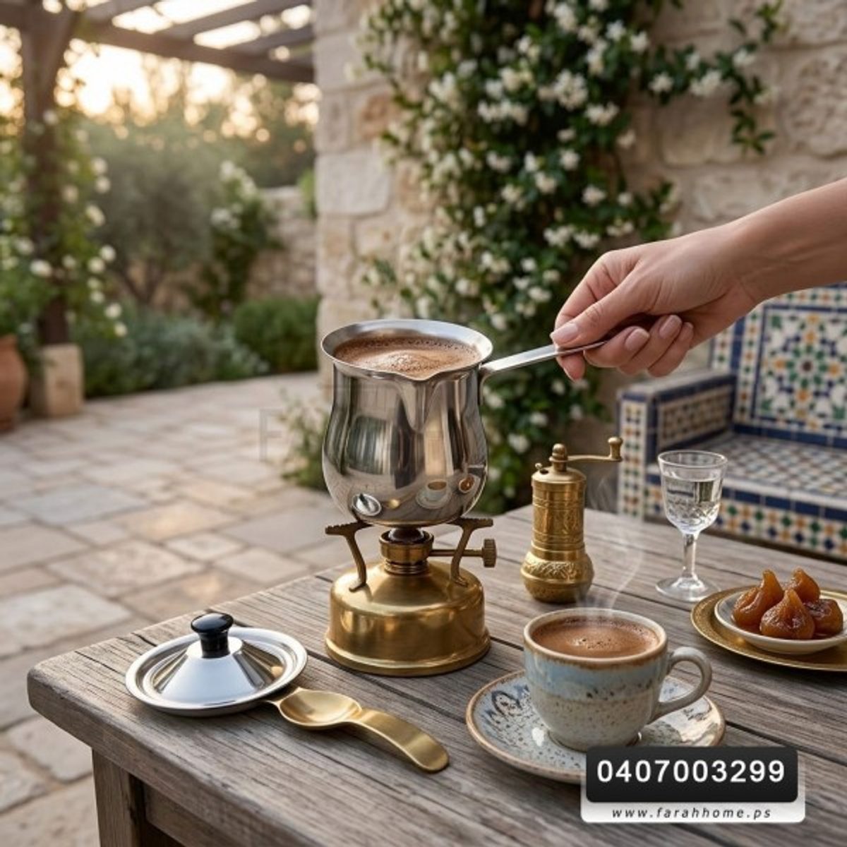 غلاية قهوة ستانلس مع غطاء نمرة 12