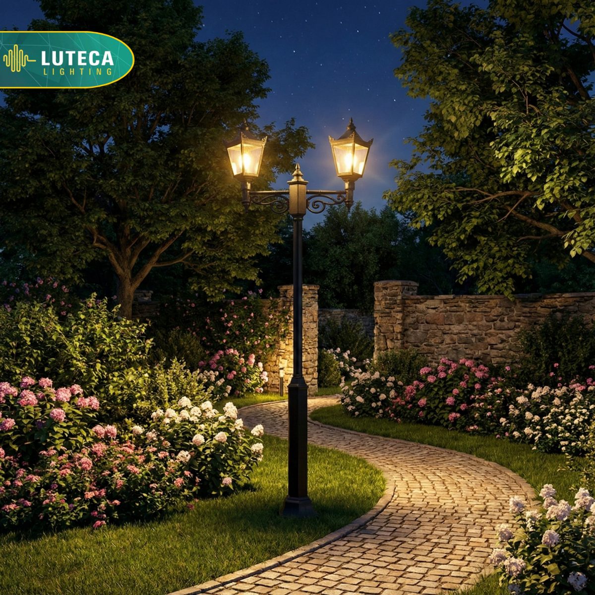 فانوس عامود مجوز اسود LUTECA 5500-006 3
