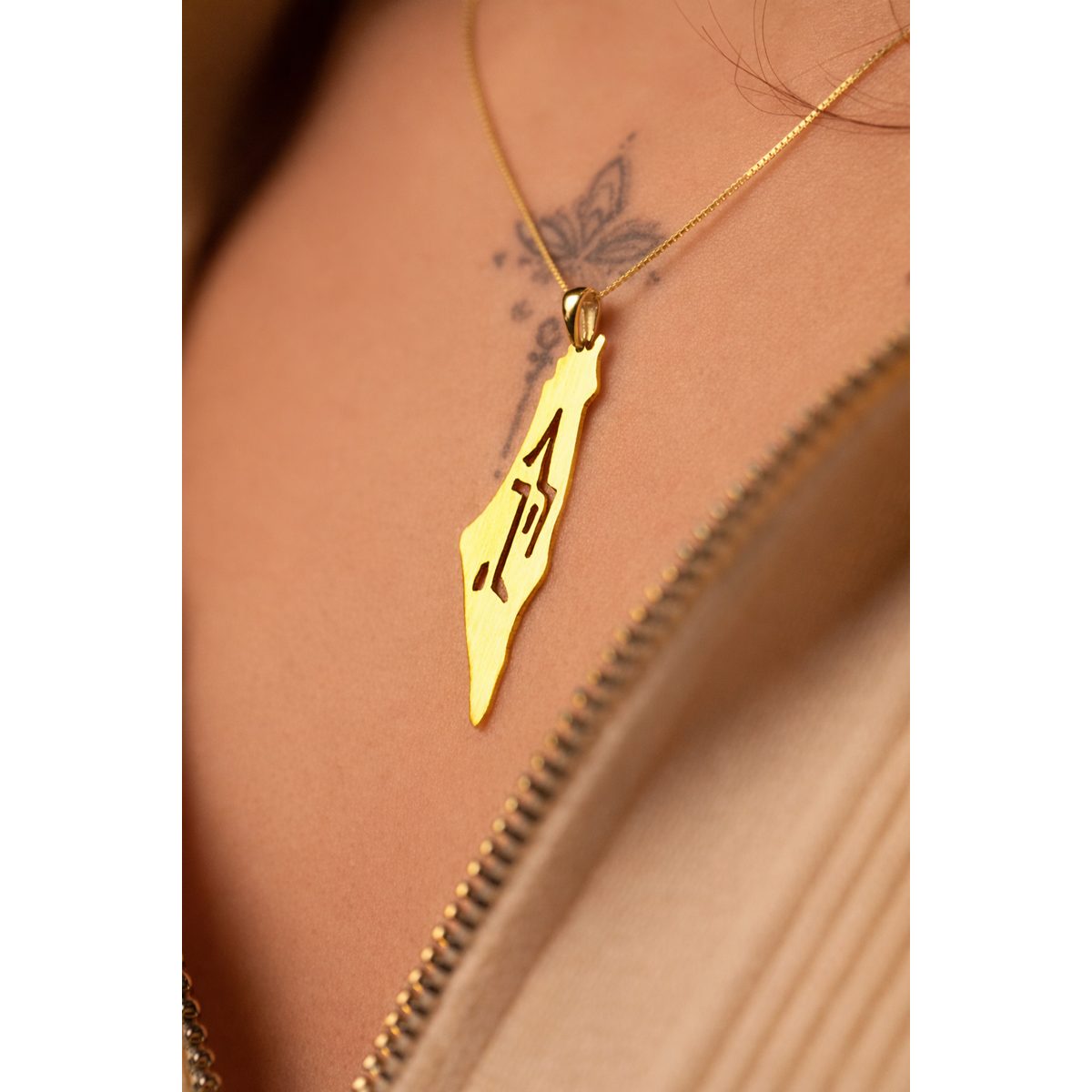 Map of Palestine Necklace 4