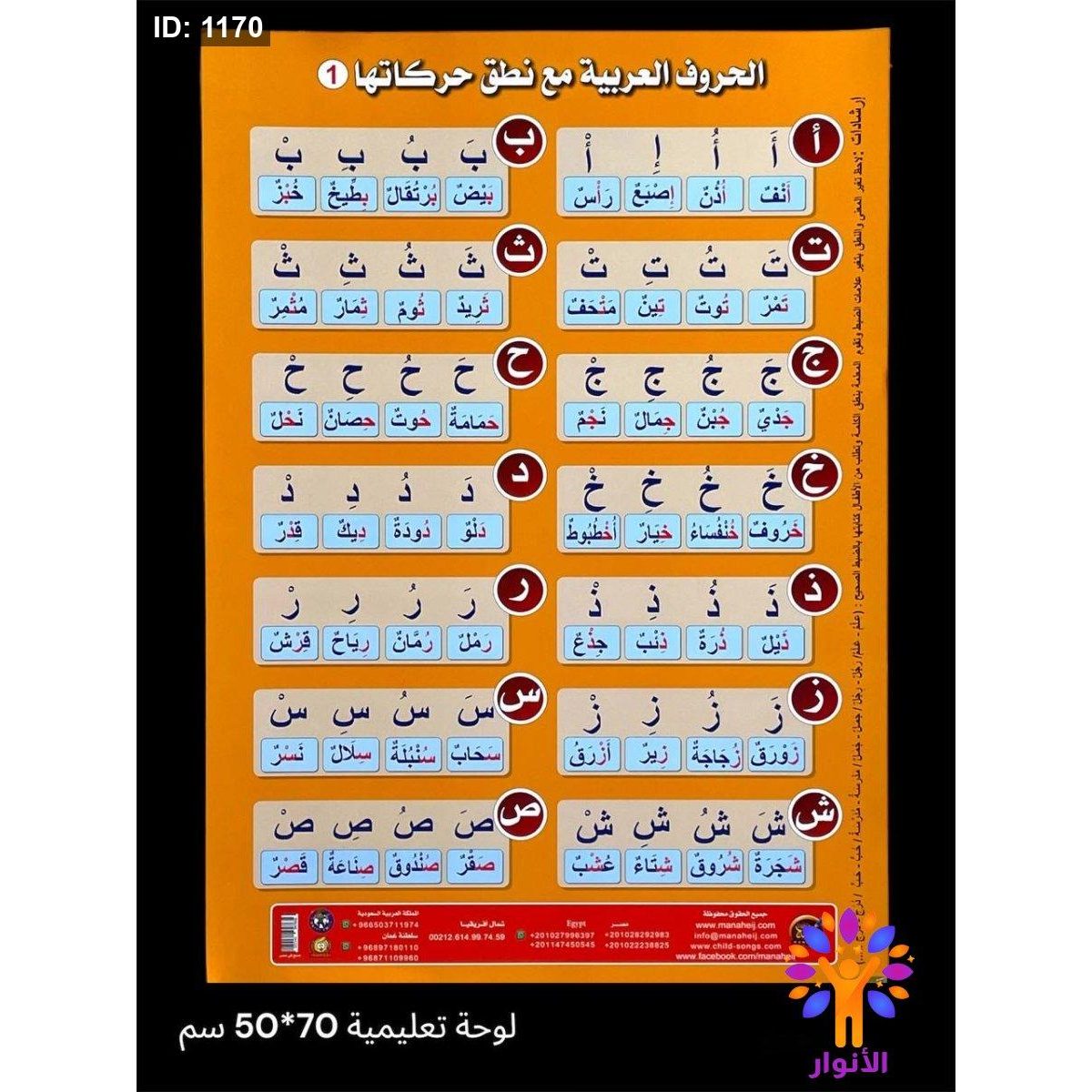 لوحات تعليمية - 70*50 سم