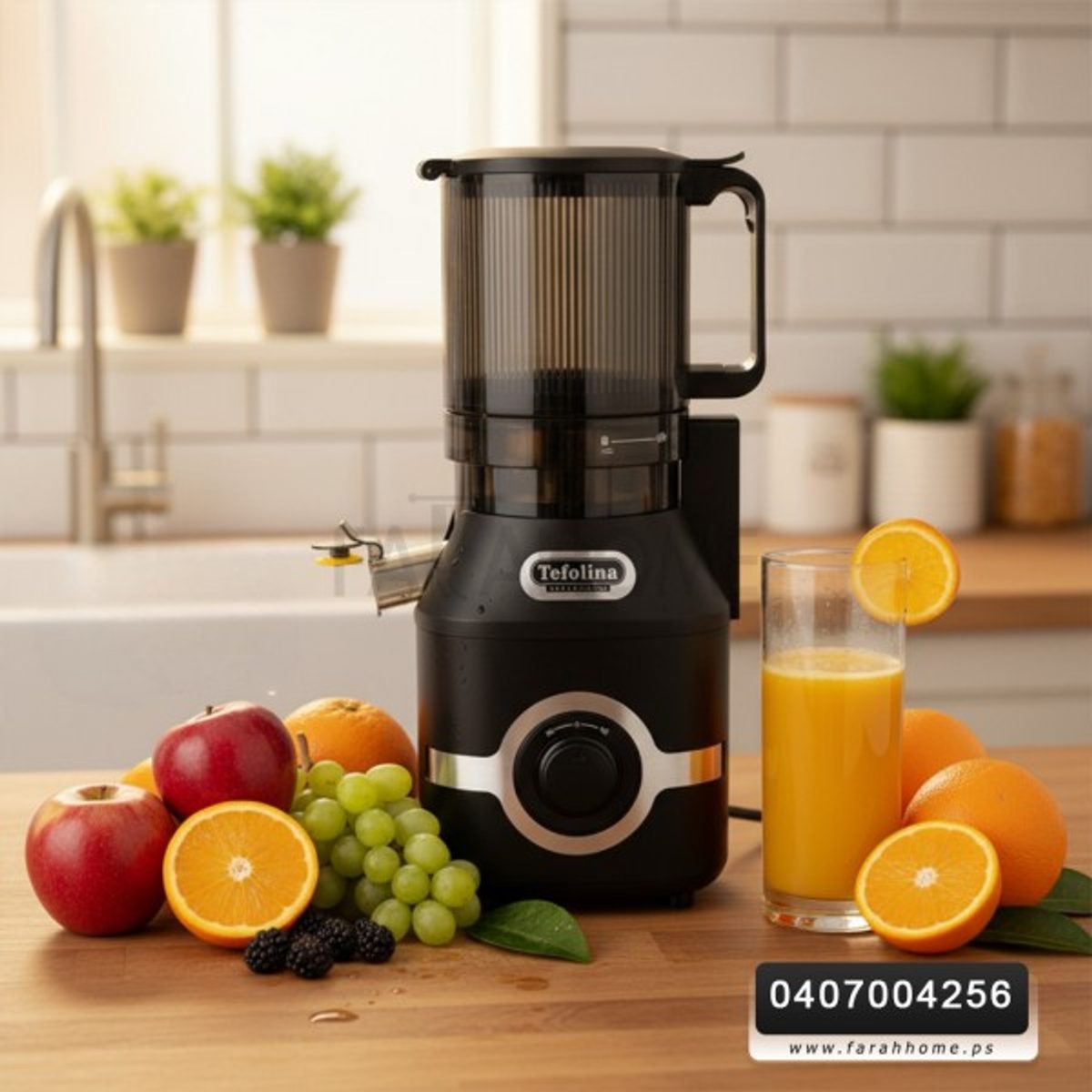 عصارة حمضيات 1.8L كهرباء البطيئة 300W Tefolina KS-218Q