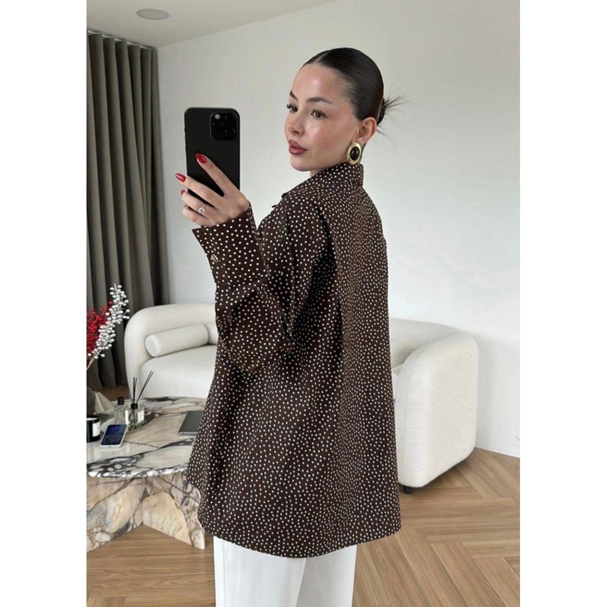 قميص Snap Polka Dot كاجول 3