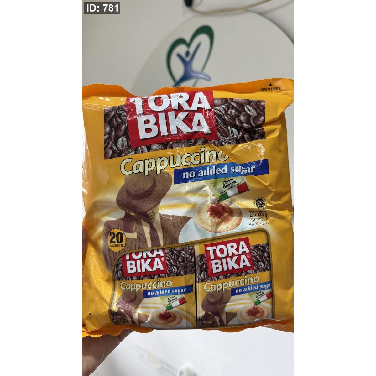 Tora Bika كابتشينو صحي دايت خالي من السكر فيه 20 كيس