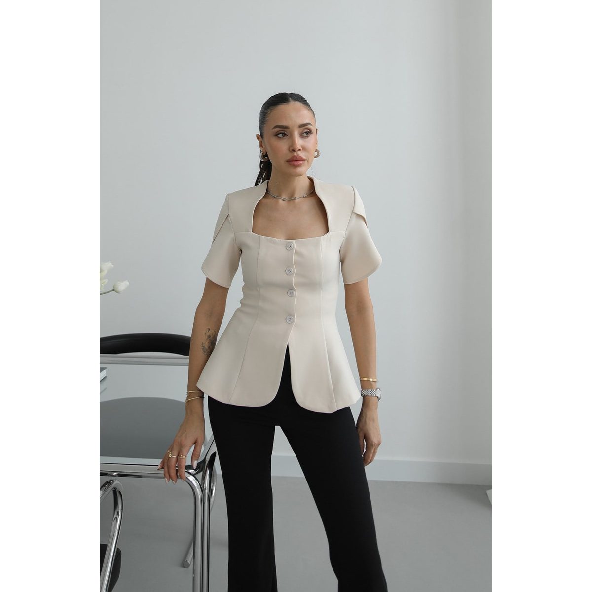 بلوزة Polka chic 3