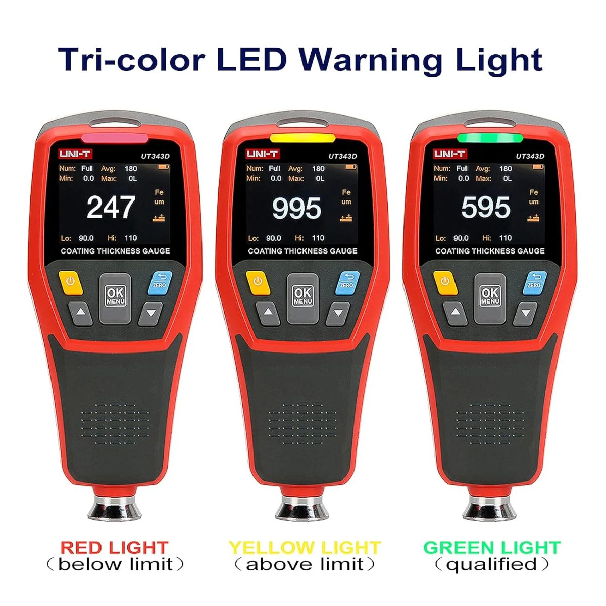 UNI-T UT343D Coating Thickness Gauge-جهاز قياس سماكة طلاء السيارات 4